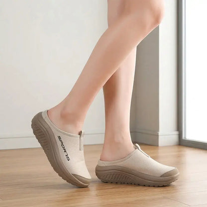 【36-43】👟Damskie, wsuwane, oddychające, siateczkowe trampki – lekkie, grube, z półbutami – wygodne buty do chodzenia