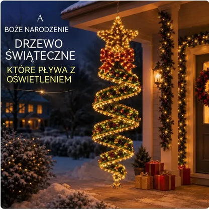 🎄 Kolekcja spiralnych lamp wiszących LED z nutką świątecznej magii ✨