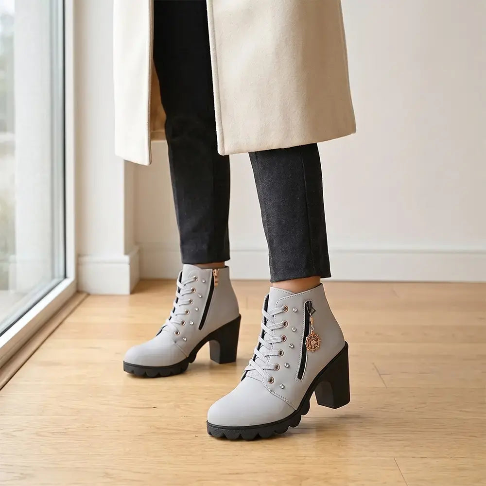 【35-42】2026 Nowe buty damskie na wysokim obcasie z bocznym zamkiem