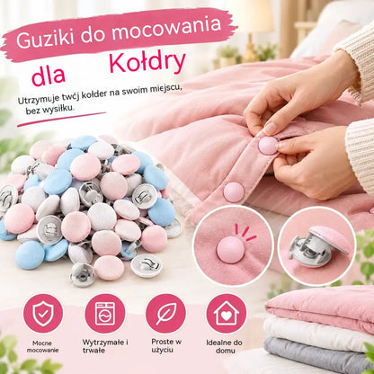 【40 artykułów za 109 złotych】Zapięcia do poszewek na kołdry: trwałe i łatwe w użyciu! 📍Pasują do każdego rodzaju poszewek – zarówno cienkich, jak i grubych.