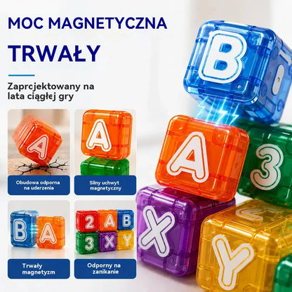 1 zestaw 109zł 📢📢40% zniżki tylko przez ograniczony czas! 【40 klocków + pudełko do przechowywania】⏰Magnetyczne klocki z literami i cyframi dla dzieci