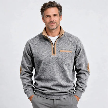 ✨🧥【S–3XL】Ανδρική ζεστή μπλούζα με κουκούλα και φερμουάρ, με χρωματικές λεπτομέρειες σε αντίθεση - ρετρό στυλ, άνετη στη χρήση και ζεστό ύφασμα.