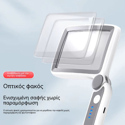 Πτυσσόμενος μεγεθυντικός φακός χειρός με φως για ανάγνωση