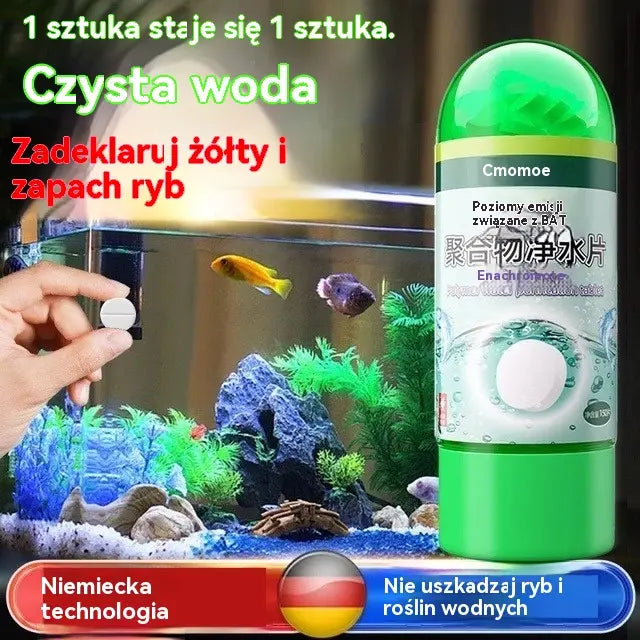 【Kup 1, a 1 dostaniesz gratis】💦🐟Tabletki oczyszczające polimery ｜Szybko usuwają chlor i stabilizują wodę ｜Podmiana wody w akwarium bez osadzania się wody