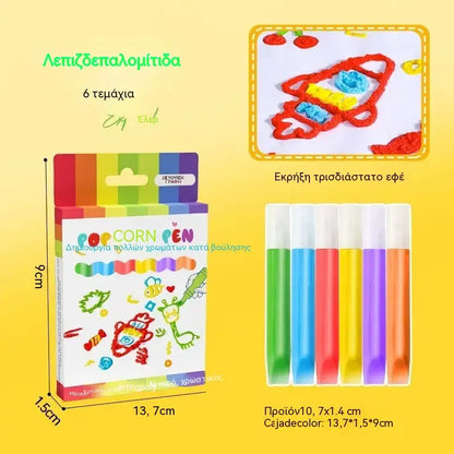 🔥Συσκευασία των 3 (6 σωληνάρια ανά κουτί) 28€🔥——🌈🖼️Στερεοσκοπικό στυλό 3D για ανακούφιση🎨