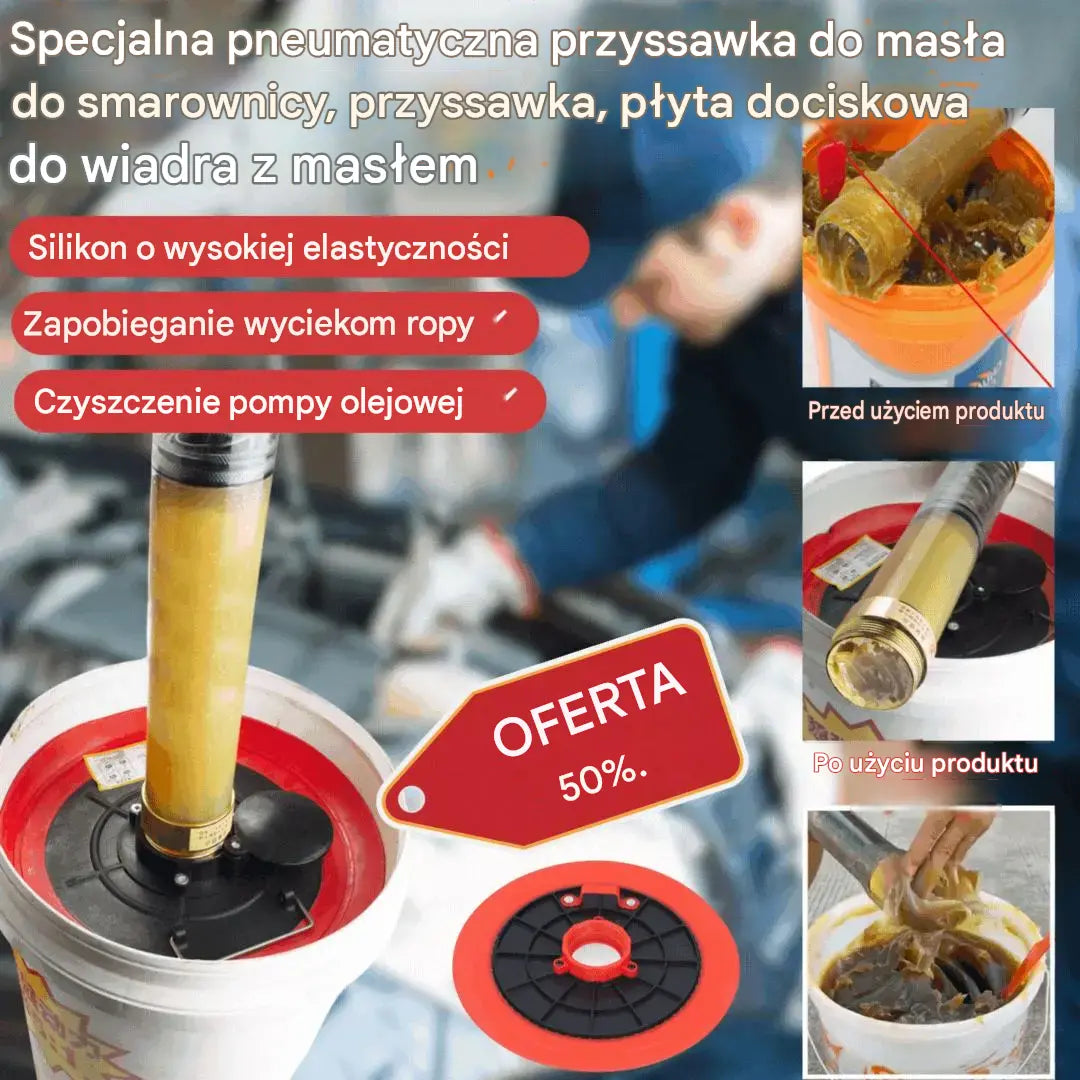 🔥🔥Specjalna pneumatyczna przyssawka do smaru, odpowiednia do pistoletów smarowych, przyssawek i płyt dociskowych wiader ze smarem.
