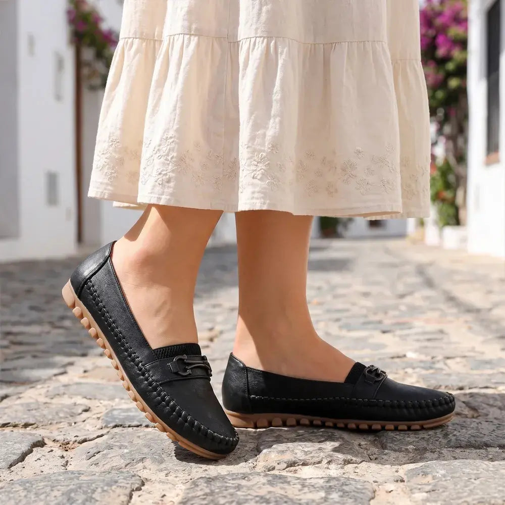 👞【36-43】Damskie płaskie półbuty wsuwane – buty codzienne i wygodne – lekkie i przewiewne.