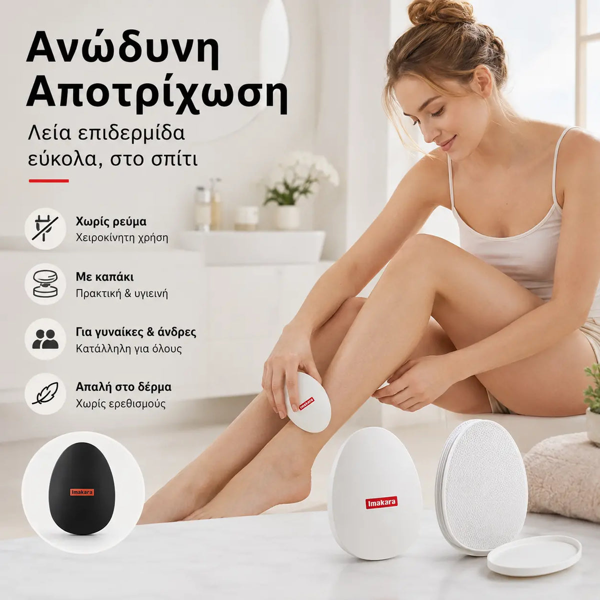 🔥2 τεμάχια για 26 ευρώ🔥Δημοφιλής συσκευή αποτρίχωσης σώματος από νανογυαλί, εργαλείο αποτρίχωσης, ξυράφι ξυρίσματος τρίχας ποδιών, αφαίρεσης νεκρού δέρματος