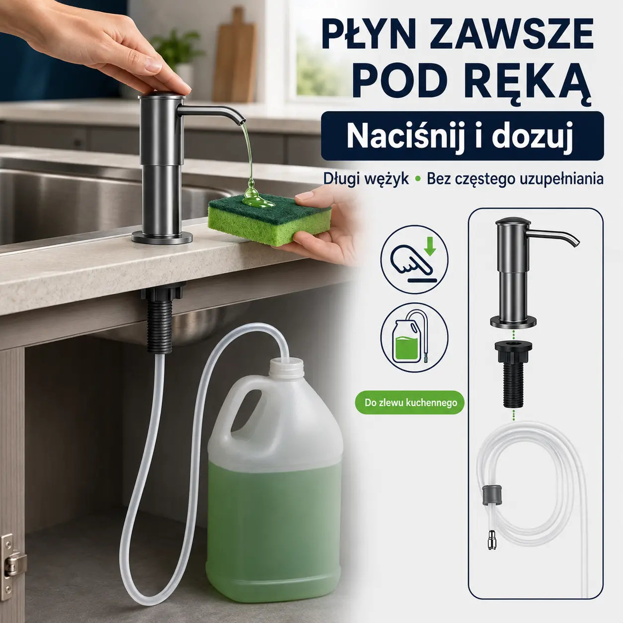 1 zestaw 109zł 💦Zestaw przedłużający rurę dozownika mydła do umywalki łazienkowej