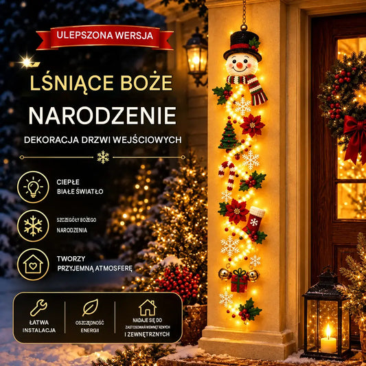 🎄🎃Ostatni dzień! 🎅Ciesz się 49% rabatem na podświetlane świąteczne dekoracje drzwi!
