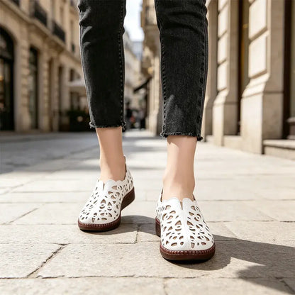 【35-42】Damskie, oddychające buty retro z okrągłymi noskami