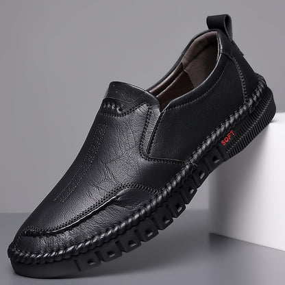 【39-44】Eleganckie nowe męskie obuwie codzienne ze skóry, z miękką podeszwą i antypoślizgowym spodem
