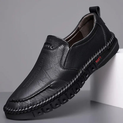 【39-44】Eleganckie nowe męskie obuwie codzienne ze skóry, z miękką podeszwą i antypoślizgowym spodem
