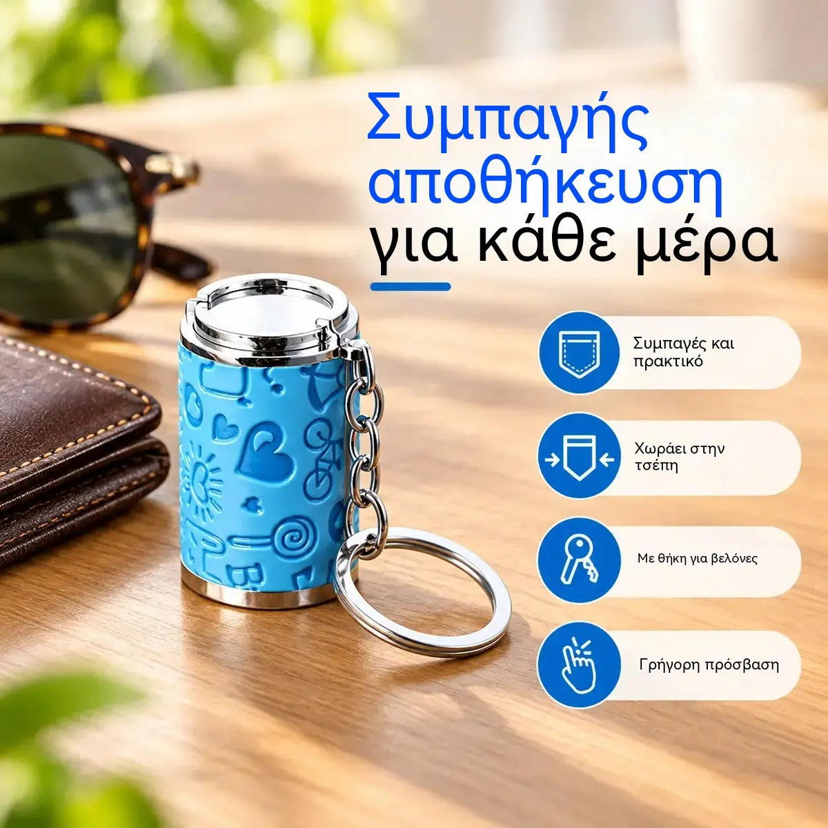 🔥2 προϊόντα με 25 ευρώ📢📢 Αγοράστε ένα, πάρτε άλλο ένα δωρεάν: Έκπτωση 50%! ⏰ Φορητό μπρελόκ-θήκη για κέρματα