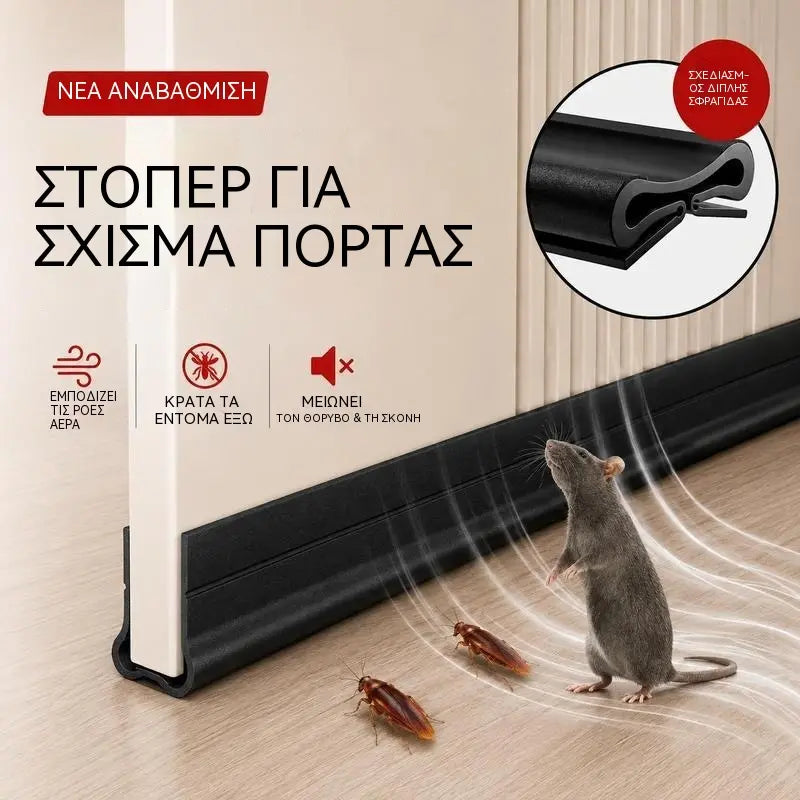 ✨Αεροστόπ βάσης πόρτας με τριπλή στεγανοποίηση – εμποδίζει αποτελεσματικά τα ρεύματα αέρα, μειώνει τον θόρυβο, αντέχει στην υγρασία και κρατά μακριά τα παράσιτα.