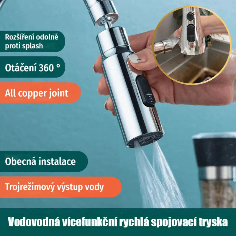 🚰🔥Προστατευτικό πιτσιλίσματος για βρύση κουζίνας, περιστρεφόμενη προέκταση βρύσης γενικής χρήσης με σύνδεσμο νεροχύτη🚿🤏