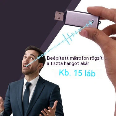 【16G】Rejtett USB hangrögzítő (UFD)