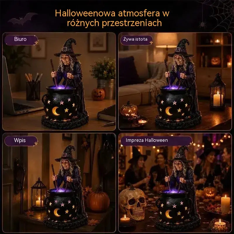 🧙‍♀️🎃 Figurka czarownicy na Halloween w kotle