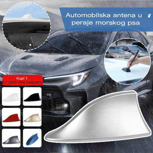 🚗🚗 Antena de aleta de tiburón para coche con adorno, antena de radio universal