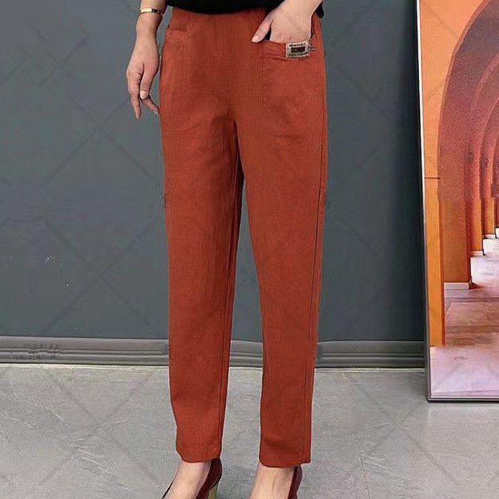 🔥【1 τεμάχιο 29 ευρώ 】🔥【M-6XL】👖Καλοκαιρινό νέο στυλ γυναικείο ψηλόμεσο παντελόνι casual