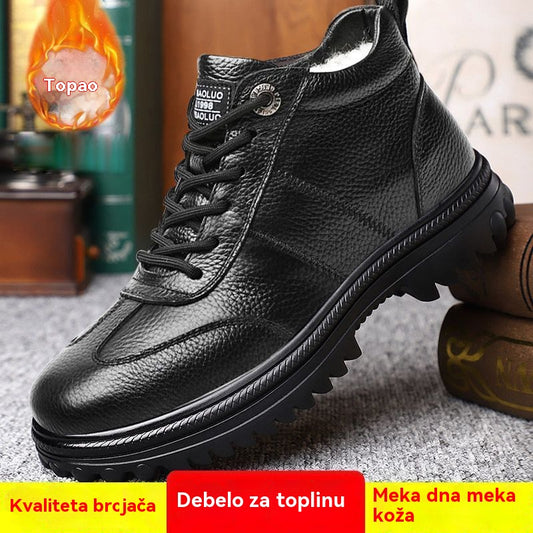 【39-44】Muške zimske cipele od debele kože i pamuka s flis podstavom