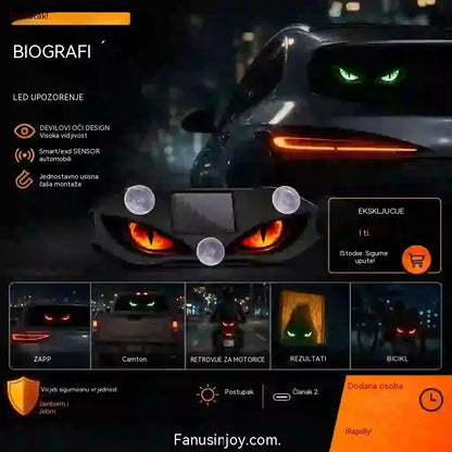 🚗👀 Solarno LED svjetlo za upozorenje za automobil | Privlači svu pažnju i poboljšava sigurnost vožnje: Bežično, s automatskim prepoznavanjem i univerzalnom aplikacijom ✨