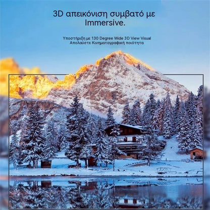 📢📺 Οθόνη προβολής υψηλής ευκρίνειας σε ματ λευκό χρώμα, που δημιουργεί μια καθηλωτική εμπειρία οικιακού κινηματογράφου 🎬🌟