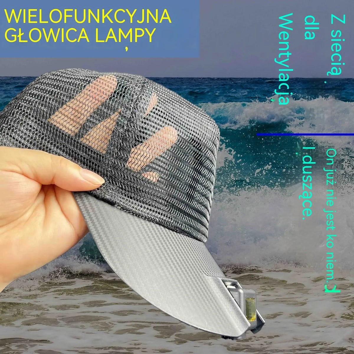 🧢🌙🔦 Zintegrowana inteligentna lampa LED, oświetlenie nocne do wędkowania na zewnątrz, łatwe ładowanie i długa żywotność baterii