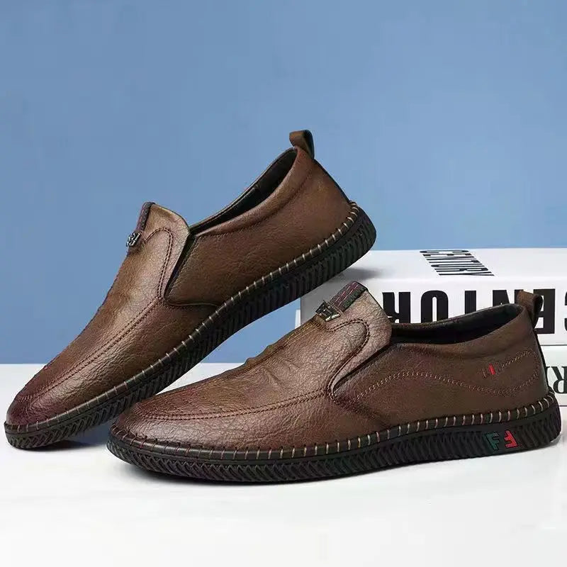 【38-44】👞Kožené mäkké topánky pre starších mužov｜Priedušné a pohodlné｜Chôdza bez únavy