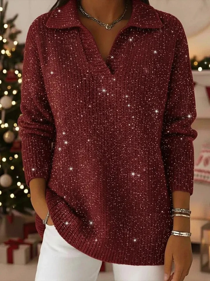 🔥【S-5XL】Marzący sweter z dzianiny z gradientowym wzorem gwiaździstego nieba