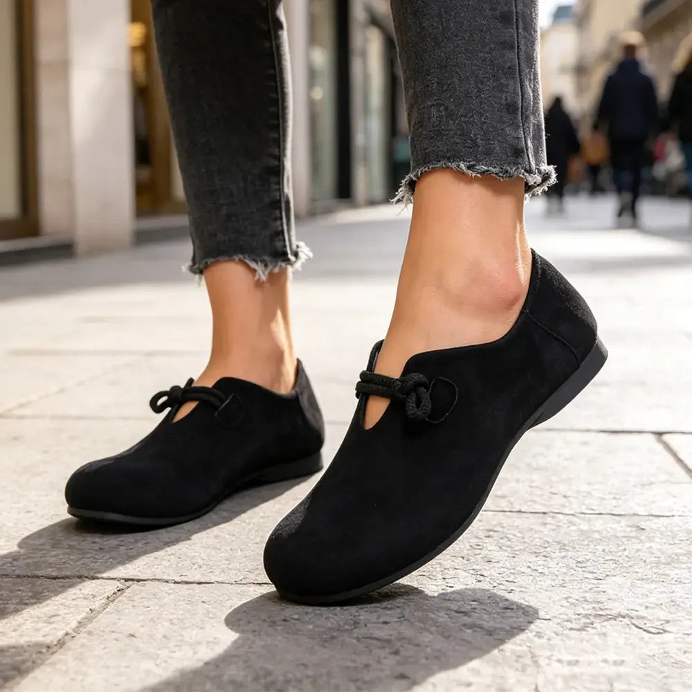 Retro płaskie buty z okrągłymi noskami dla kobiet, nowy styl na wiosnę i jesień, codzienne buty Birkenstock, mokasyny z prawdziwej skóry z miękką podeszwą