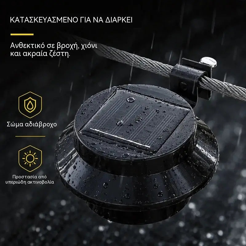☀️ Ηλιακό φωτιστικό τοίχου LED με υδρορροή | Διακόσμηση εξωτερικού χώρου