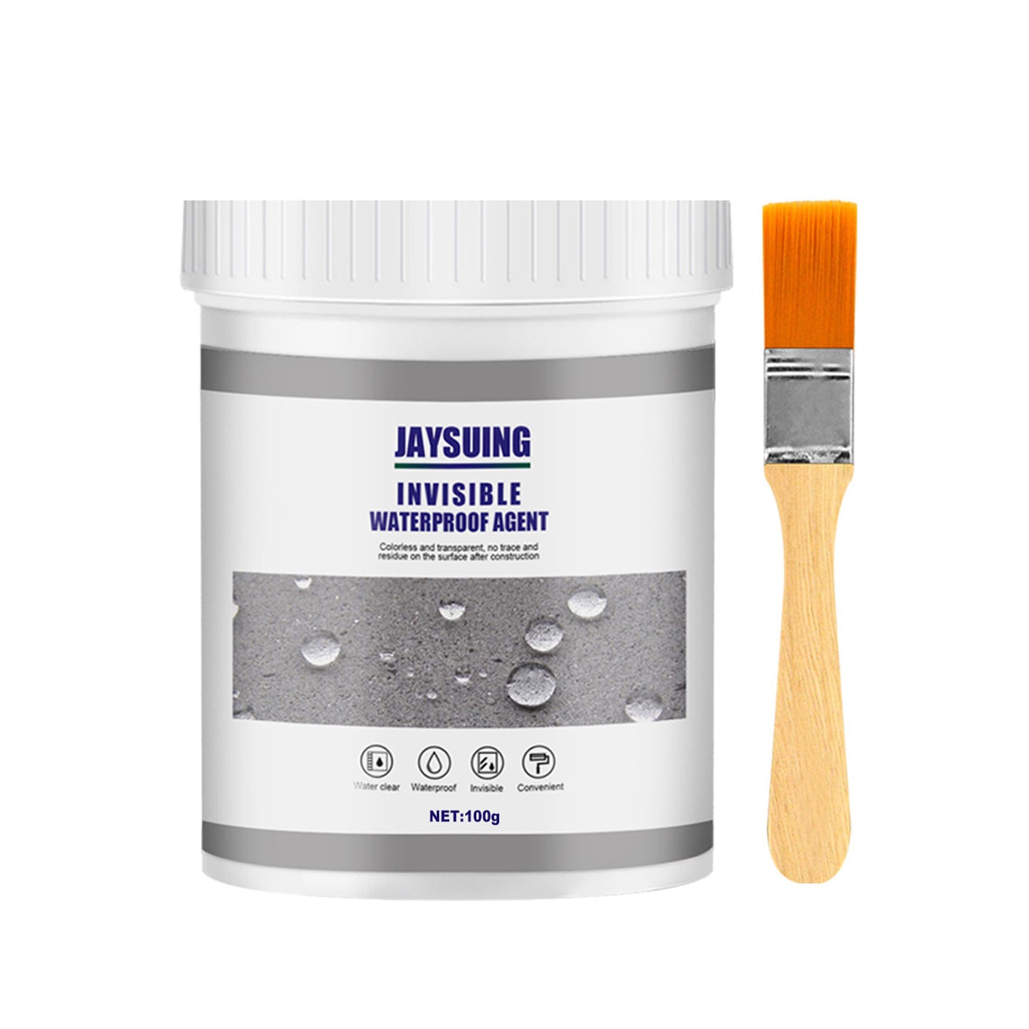 🔥【2 κουβάδες (100g*2=200g) + βούρτσα] 29 ευρώ】 Σούπερ αόρατο μέσο στεγανοποίησης και στεγανοποίησης διαρροών (δωρεάν πινέλα)