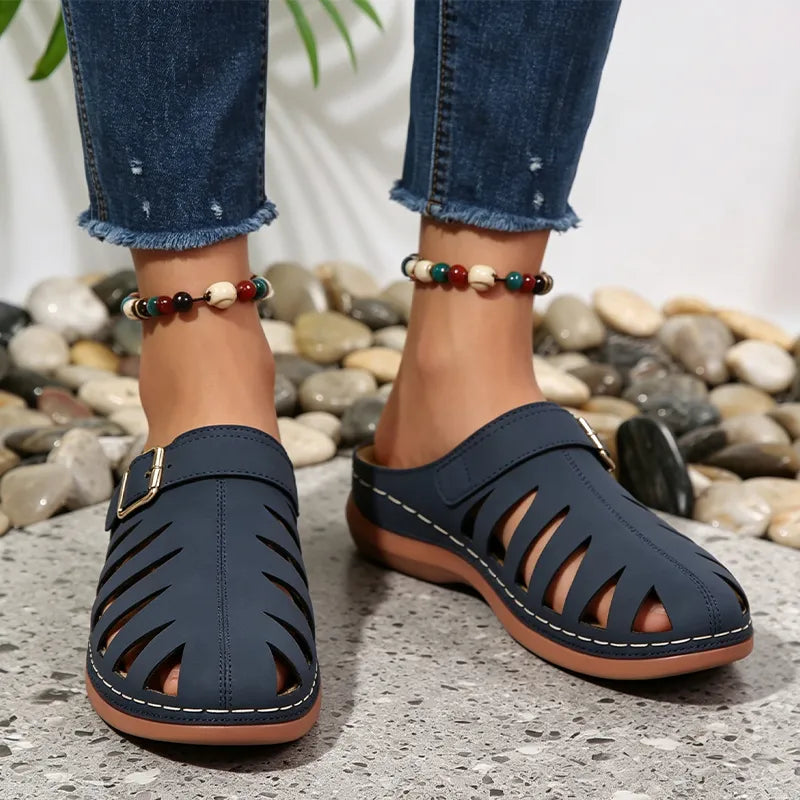 👡 Καλοκαιρινά Τσόκαρα από Γνήσιο Δέρμα Βοοειδών – Σχέδιο με Κοψίματα και Velcro, Ανατομική Σόλα κατά της Κούρασης, 5 Χρώματα, Μεγέθη 36-43! ☀️✨