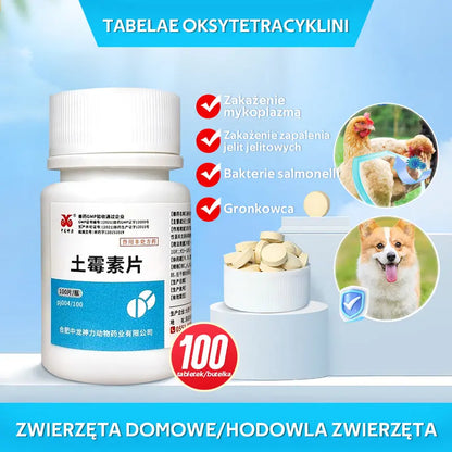🕊️🐔🐷 Leki weterynaryjne Oksytetracyklina Tabletki przeciwbakteryjne, przeciwzapalne i przeciwbiegunkowe