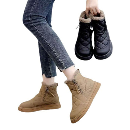 👢【35-41】Nuevo estilo para otoño e invierno, botas cortas impermeables, antideslizantes, cálidas y de moda con suela suave.-4144987