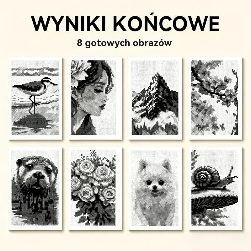 🎨🔢 Książka do kolorowania po numerach – 100 monochromatycznych tajemnic w wysokiej rozdzielczości 🖤📘