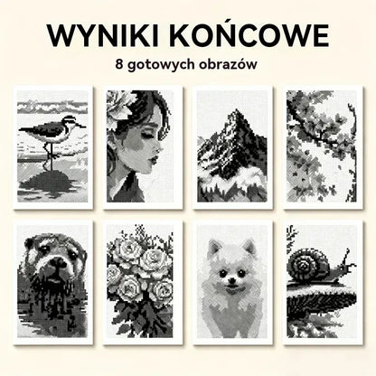 🎨🔢 Książka do kolorowania po numerach – 100 monochromatycznych tajemnic w wysokiej rozdzielczości 🖤📘