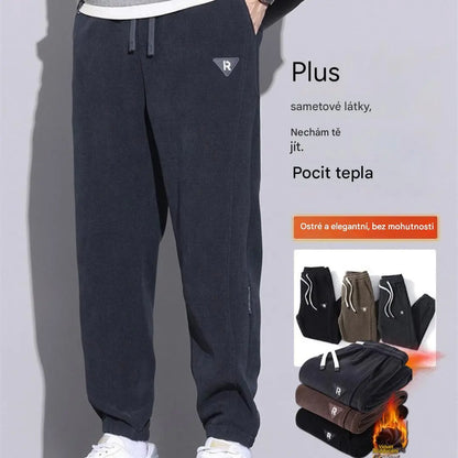 🔥【M-5XL】👖Νέο ανδρικό χειμερινό παντελόνι – από χοντρό κοτλέ ύφασμα με βελούδινη επένδυση· ζεστό, casual ανδρικό παντελόνι.