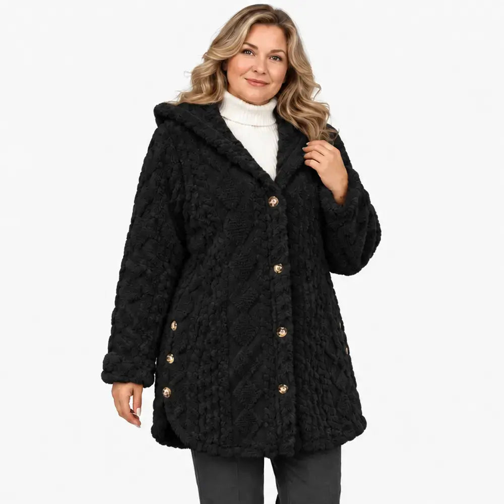 ✨【S-5XL】Damski ciepły kardigan z kapturem i długim rękawem w stylu casual (dwustronny polar)