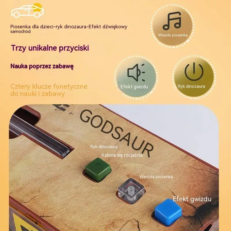 🦖🚛 Ciężarówka-dinozaur, która przechowuje, startuje i bawi! 🎵✨