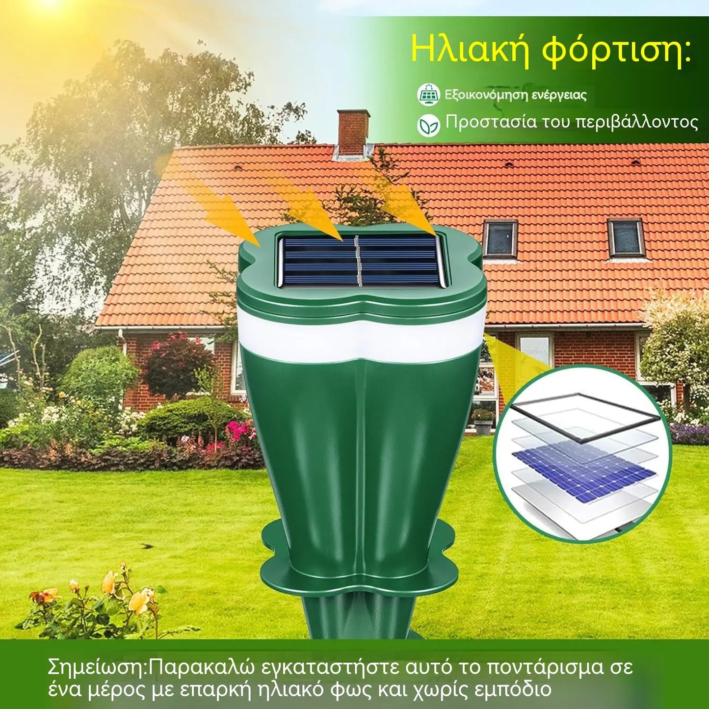 Produkt w promocji - 50% zniżki ☘️ Wodoodporny odstraszacz zwierząt zasilany energią słoneczną