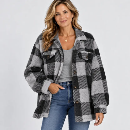 ✨【S-5XL / 6 kolorów】Jesienno-zimowa kurtka typu sherpa zapinana na guziki, z kieszeniami