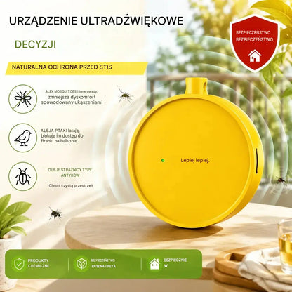 🔥【2 sztuka 89zł】🐦 Przenośny ultradźwiękowy odstraszacz ptaków | Automatyczny odstraszacz gołębi, idealny na balkony, do ogrodów i przestrzeni zewnętrznych