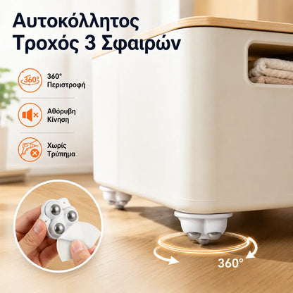 🔥【μεγάλο】【1 σετ 10 τεμαχίων】——29 ευρώ🔥🌟Περιστρεφόμενη τροχαλία 360° με χωρητικότητα φορτίου, τροχαλία γενικής χρήσης για οικιακή χρήση✅