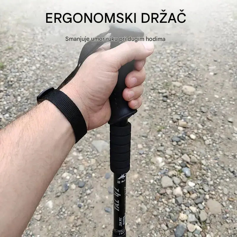 1 komad 23 eura ⛺Podesivi štap za planinarenje od aluminijske legure: izdržljiv, apsorbira udarce i lagan