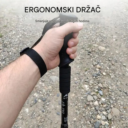 1 komad 23 eura ⛺Podesivi štap za planinarenje od aluminijske legure: izdržljiv, apsorbira udarce i lagan