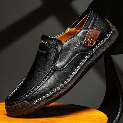 👞Ostatni dzień 50% zniżki【38-48】Luźne skórzane buty codzienne męskie, miękka podeszwa dla wygody, ortopedyczna konstrukcja, łatwe zakładanie i zdejmowanie