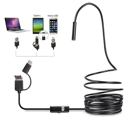 （Τύπος-c、USB、Micro USB）3 σε 1 ενδοσκόπιο【1M】【3.5M】【5M】