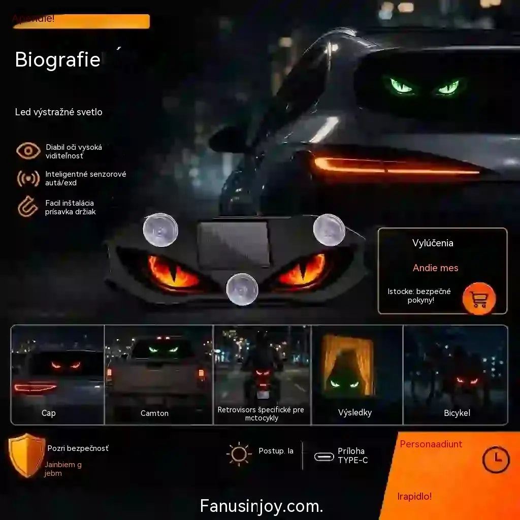 🚗👀 Solárne LED výstražné svetlo do auta | Priťahuje všetku pozornosť a zlepšuje bezpečnosť jazdy: Bezdrôtové, s automatickou detekciou a univerzálnou aplikáciou ✨